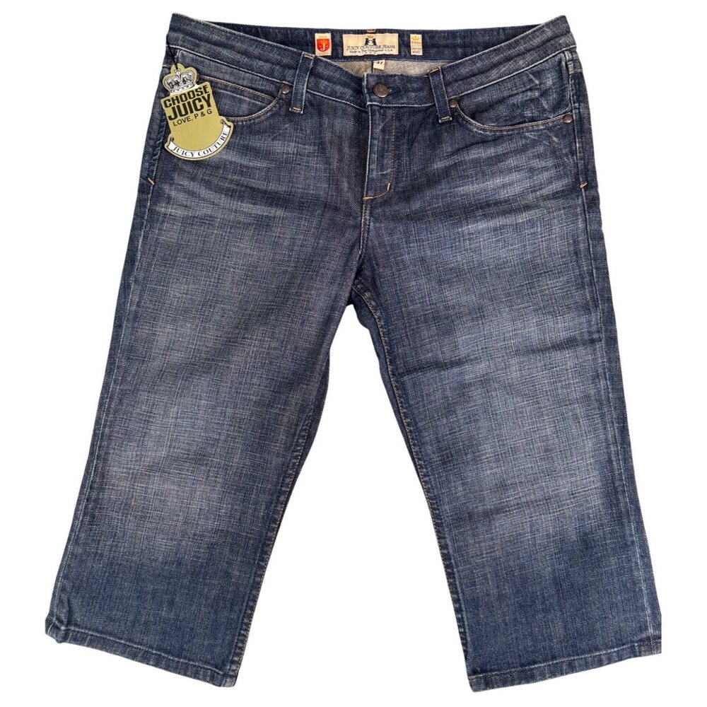 Juicy Couture Womens Capri Jeans Size 31 NWT Dark Wash Denim Slim Fit